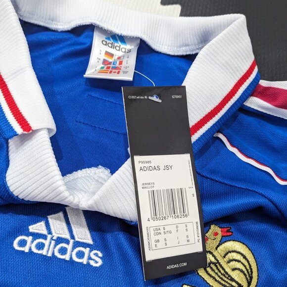 Zidane #10 France 1998 World Cup Adidas Jersey - Picture 4 of 9
